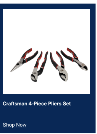 Craftsman 4-Piece Pliers Set